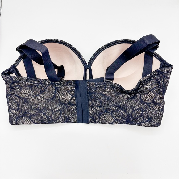 Leonisa Black Lace Firm Compression Strapless Lace Longline Bra - Picture 4 of 7